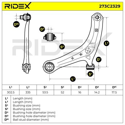 Querlenker RIDEX 273C2329 273C2329 - foto 8