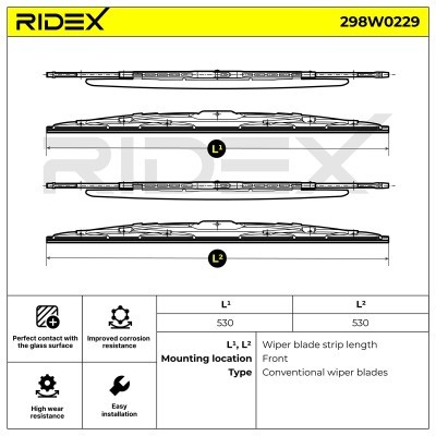 Wischblatt RIDEX 298W0229 298W0229 - foto 8