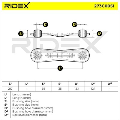 Querlenker RIDEX 273C0051 273C0051 - foto 4