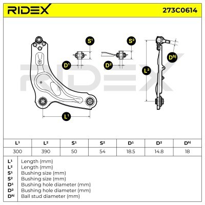 Querlenker RIDEX 273C0614 273C0614 - foto 6