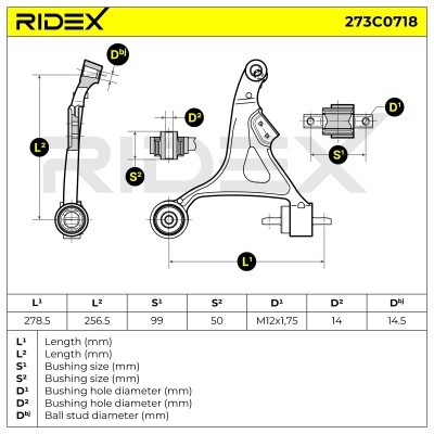 Querlenker RIDEX 273C0718 273C0718 - foto 8
