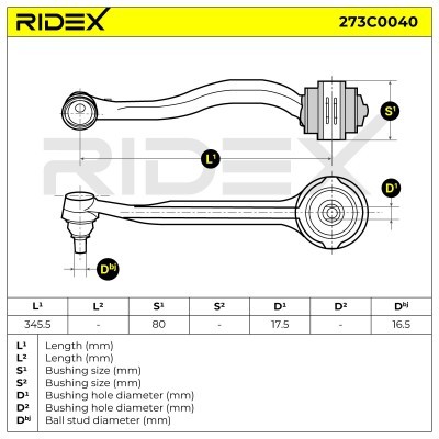 Querlenker RIDEX 273C0040 273C0040 - foto 7