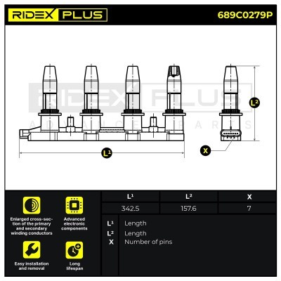 Zündspule RIDEX 689C0279P 689C0279P - foto 10