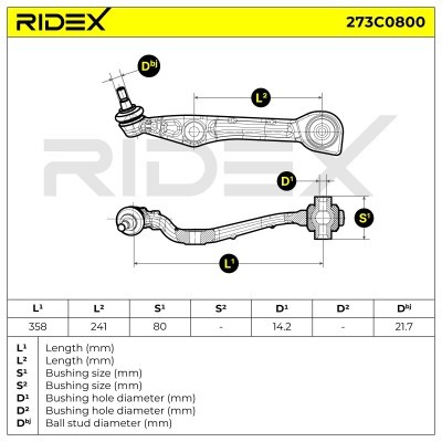 Querlenker RIDEX 273C0800 273C0800 - foto 6