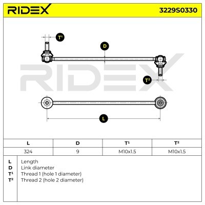 Stabilisator Stange RIDEX 3229S0330 3229S0330 - foto 8