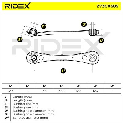 Querlenker RIDEX 273C0685 273C0685 - foto 6