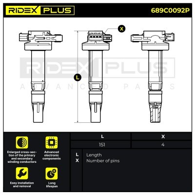 Zündspule RIDEX 689C0092P 689C0092P - foto 12