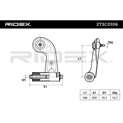 Querlenker RIDEX 273C0106 273C0106 - foto 2