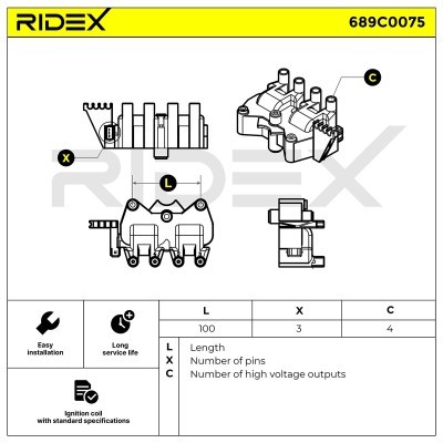 Zündspule RIDEX 689C0075 689C0075 - foto 5