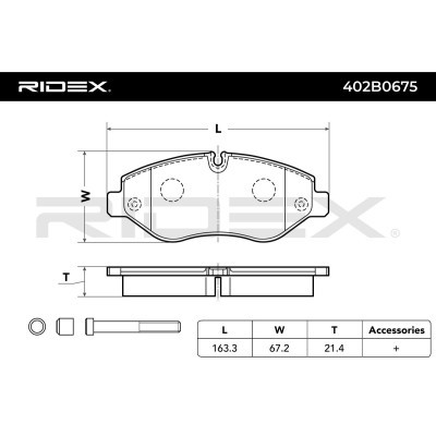 Bremsbeläge Satz RIDEX 402B0675 402B0675 - foto 4