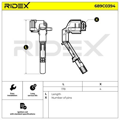 Zündspule RIDEX 689C0394 689C0394 - foto 6