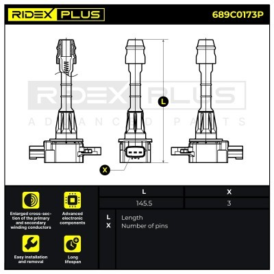 Zündspule RIDEX 689C0173P 689C0173P - foto 9