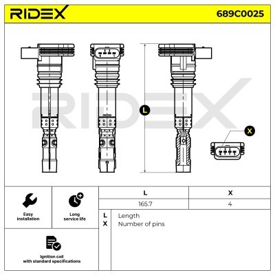 Zündspule RIDEX 689C0025 689C0025 - foto 4