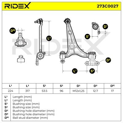 Querlenker RIDEX 273C0027 273C0027 - foto 10