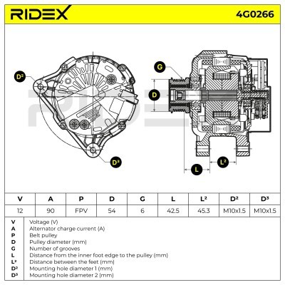 Generator RIDEX 4G0266 4G0266 - foto 7