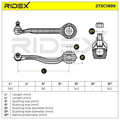 Querlenker RIDEX 273C1899 273C1899 - foto 7