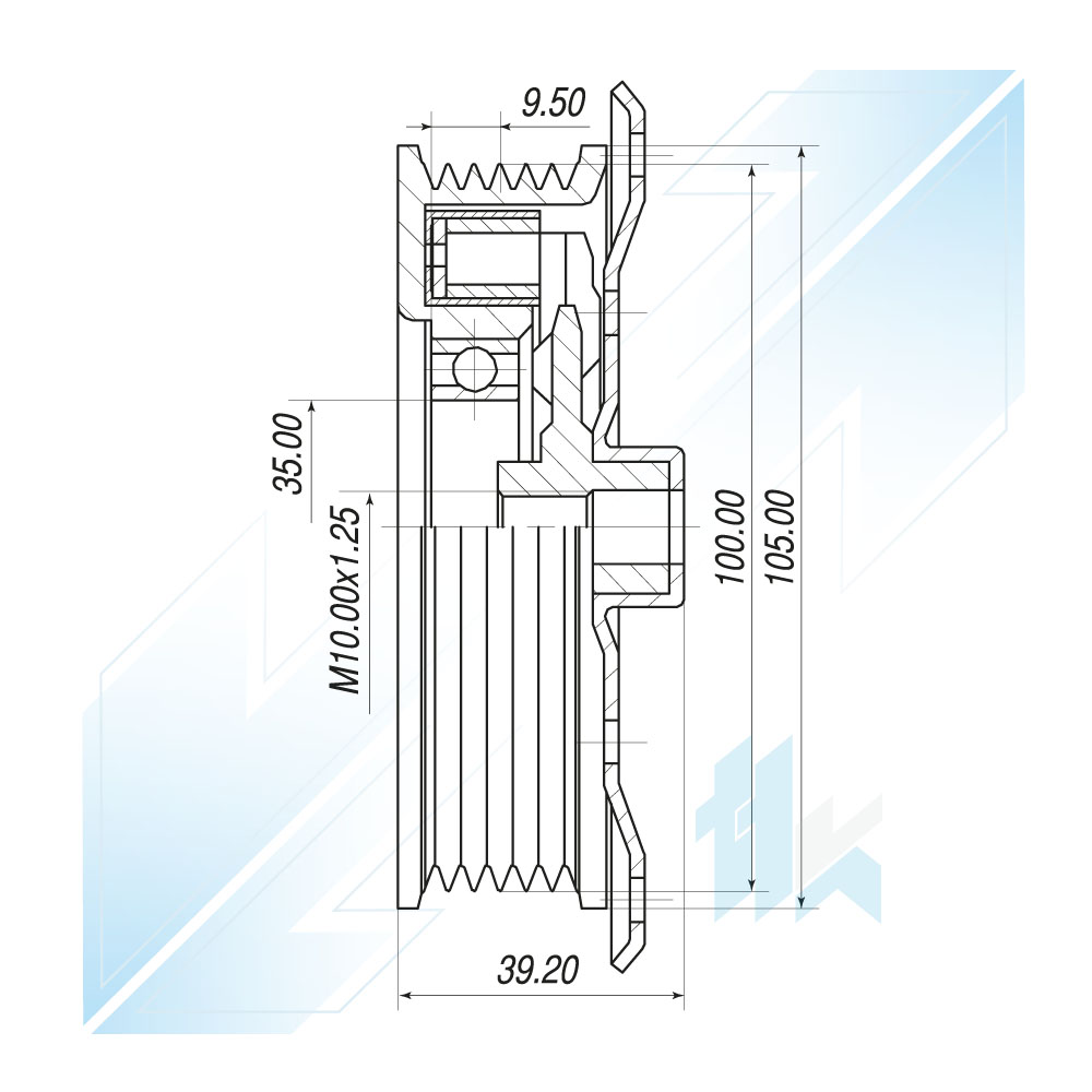 Klimakompressor Kupplung DENSO 5SE12C 6PK (PV6) Ø105/Ø100 Dodge 110D5E2604 - foto 5