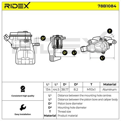 Bremssattel RIDEX 78B1084 78B1084 - foto 7