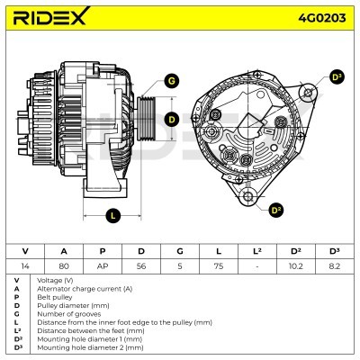 Generator RIDEX 4G0203 4G0203 - foto 5