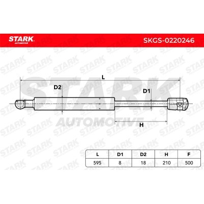 Gasfeder, Koffer-/Laderaum Stark SKGS-0220246 SKGS-0220246 - foto 3