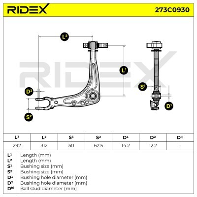 Querlenker RIDEX 273C0930 273C0930 - foto 6
