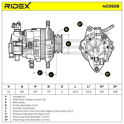 Generator RIDEX 4G0508 4G0508 - foto 6