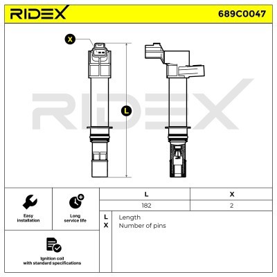 Zündspule RIDEX 689C0047 689C0047 - foto 4