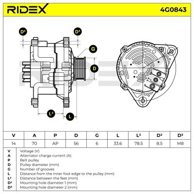 Generator RIDEX 4G0843 4G0843 - foto 5