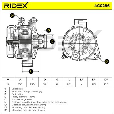 Generator RIDEX 4G0286 4G0286 - foto 6