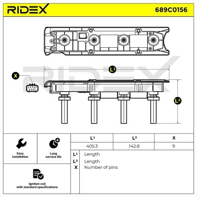 Zündspule RIDEX 689C0156 689C0156 - foto 4