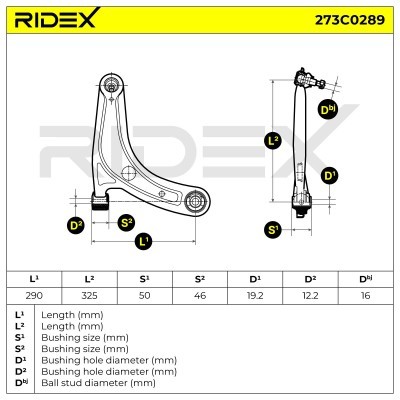 Querlenker RIDEX 273C0289 273C0289 - foto 6