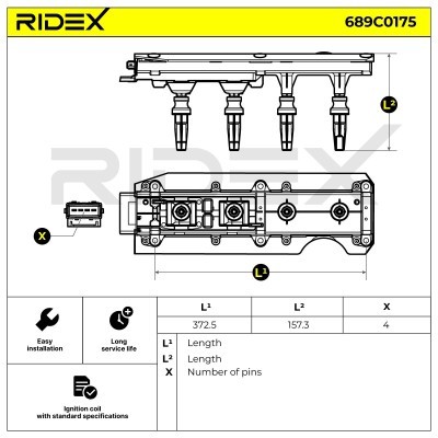 Zündspule RIDEX 689C0175 689C0175 - foto 4