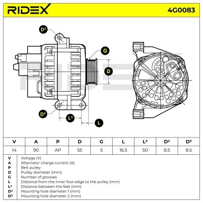 Generator RIDEX 4G0083 4G0083 - foto 7