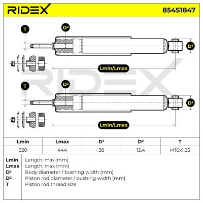 Stoßdämpfer RIDEX 854S1847 854S1847 - foto 4