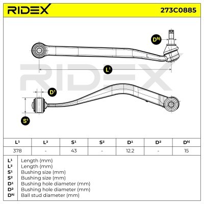 Querlenker RIDEX 273C0885 273C0885 - foto 5