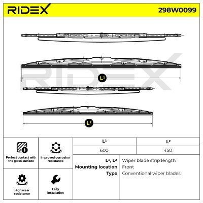 Wischblatt RIDEX 298W0099 298W0099 - foto 7