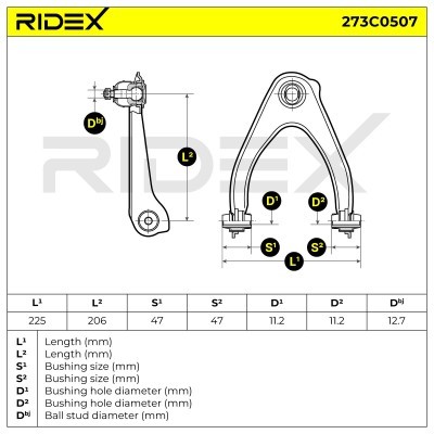 Querlenker RIDEX 273C0507 273C0507 - foto 4