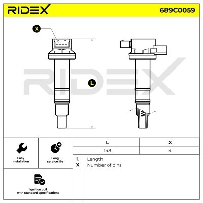 Zündspule RIDEX 689C0059 689C0059 - foto 4