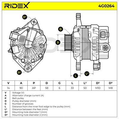 Generator RIDEX 4G0264 4G0264 - foto 6