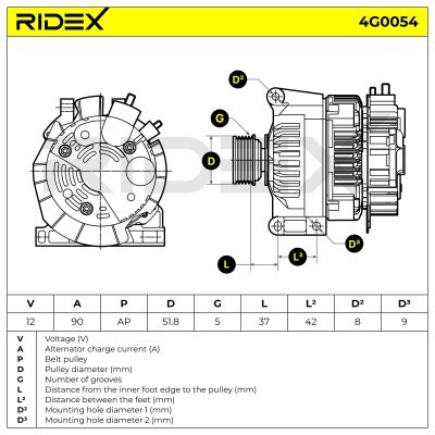 Generator RIDEX 4G0054 4G0054 - foto 5