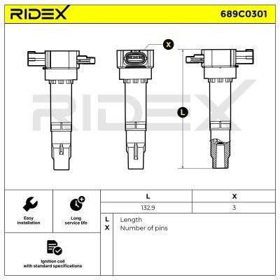 Zündspule RIDEX 689C0301 689C0301 - foto 6