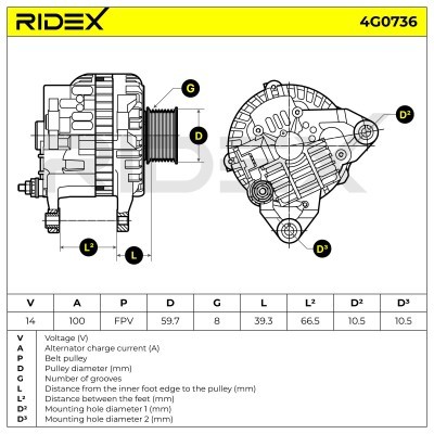 Generator RIDEX 4G0736 4G0736 - foto 5