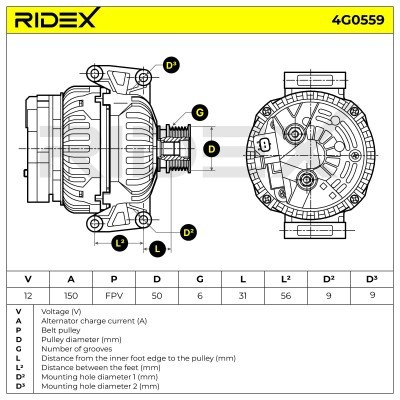 Generator RIDEX 4G0559 4G0559 - foto 7