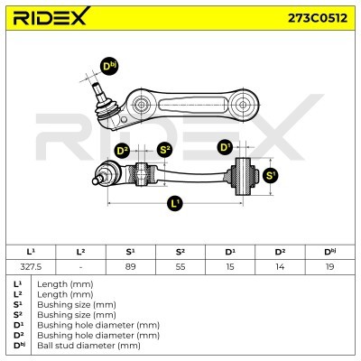 Querlenker RIDEX 273C0512 273C0512 - foto 4