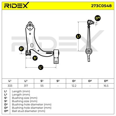 Querlenker RIDEX 273C0548 273C0548 - foto 4