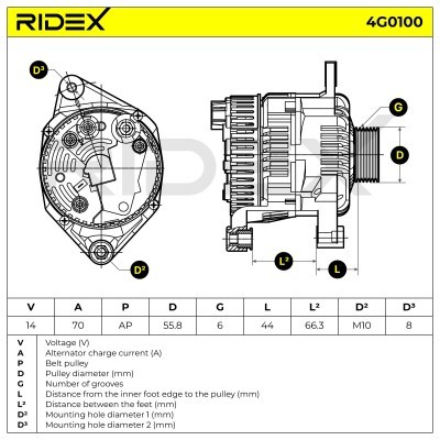 Generator RIDEX 4G0141 4G0141 - foto 5