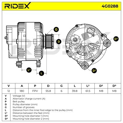 Generator RIDEX 4G0288 4G0288 - foto 6