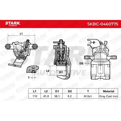 Bremssattel Stark SKBC-0460775 SKBC-0460775 - foto 6