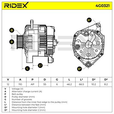 Generator RIDEX 4G0321 4G0321 - foto 8
