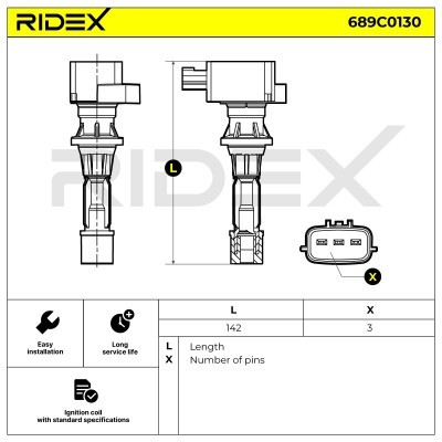Zündspule RIDEX 689C0130 689C0130 - foto 4